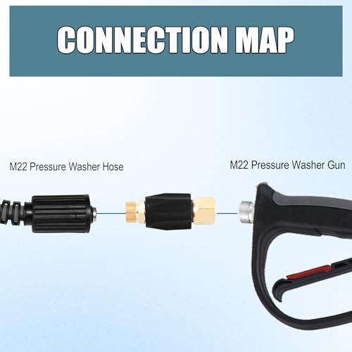 JOEJET Adjustable Pressure Washer Regulator, M22 Connector, 4000 PSI