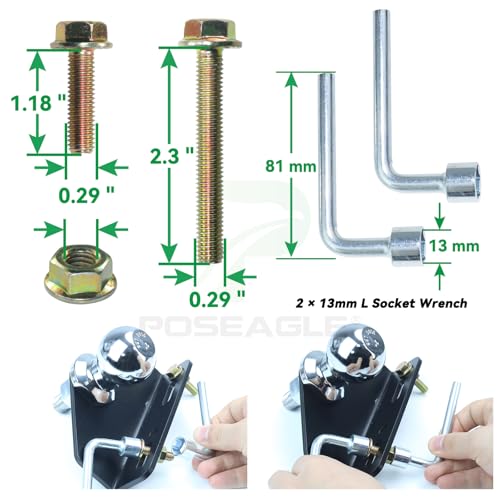 [Upgraded Universal Heavy Duty Zero Turn Mower Trailer Hitch - color: A1 Trailer Hitch with 1-7/8" Diameter