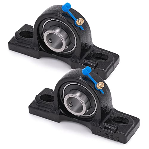 XIKE 2 Pcs UCP204 Bore 20mm Pillow Block Mounted Ball Bearings - size: UCP204 Bore 25/32"