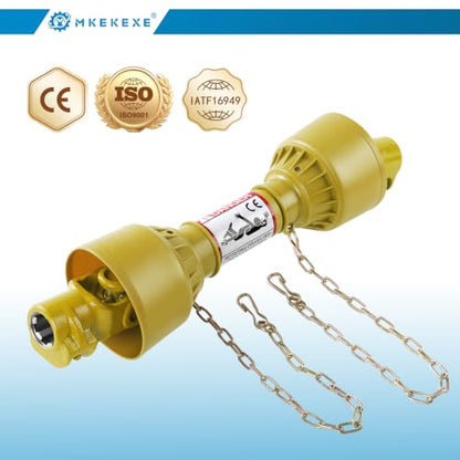 PTO Shaft 1 3/8" 6 Spline End T1 27"-35" PTO Drive Shaft for Tractor T1-680-05B-05B-YIIIP, Series 1 Tractor PTO Shaft, Fit For Mower, Wood Chipper, Tractor, Rotary Tiller, Rotary Cutter, Brush Cutter,