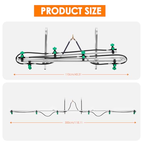 6-Nozzle Foldable Boom Sprayer with 2 Heavy-Duty Hooks– 122" Coverage for ATV/UTV, Adjustable Spray Patterns, Easy-Transport Folding Design
