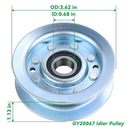 GY22172 Idler Pulley with GY20629 Idler Pulley for D140 L130 Mower - color: A5 1xGY20629+1xGY22172