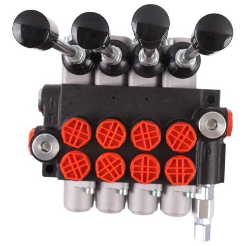 Solarhome 4 Spool 11GPM Hydraulic Directional Control Valve Double Acting Cylinder BSPP 17MPa Open