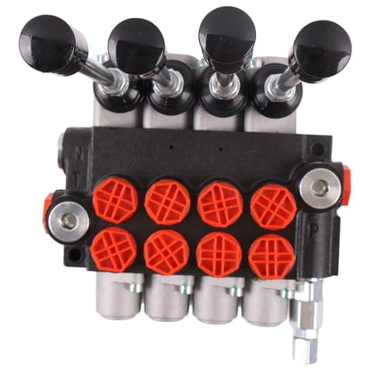 Solarhome 4 Spool 11GPM Hydraulic Directional Control Valve Double Acting Cylinder BSPP 17MPa Open