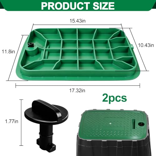 12x17 Inch Irrigation Control Valve Cover,Sprinkler Valve Box Lid,2 Pack