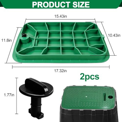 12x17 Inch Irrigation Control Valve Cover,Sprinkler Valve Box Lid,2 Pack