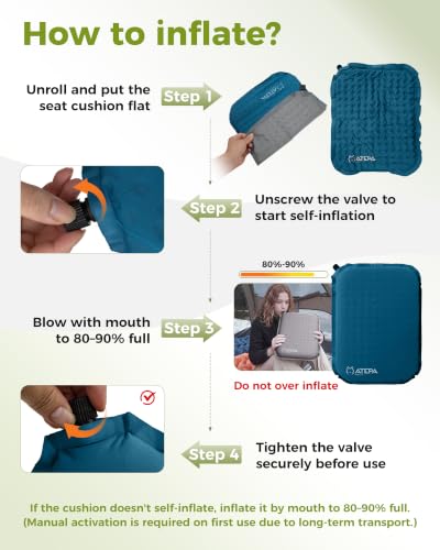 ATEPA Inflatable Seat Cushion - color: 1 Pack - Blue