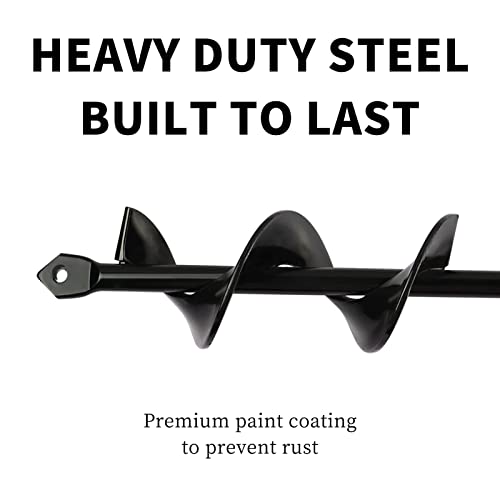 Garden Auger Drill Bit for Planting – 1.6x9 Inch Garden Auger,Rapid Planter Bulb & Bedding Plant Auger for 3/8" Hex Drive Drill – Ideal Bulb Planter Tool for Tulips - size: 1.6"x9"-Black