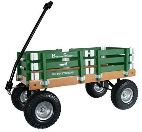 Berlin Flyer Sport Wagon - Model F410 - Amish Made in Ohio, USA - 10" No-Flat Tires (Emerald Green) - color: Emerald Green