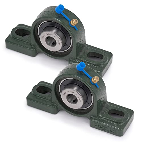 XIKE 2 Pcs UCP201 Bore 12 mm Pillow Block Mounted Ball Bearings. - size: UCP201 Bore 1/2"