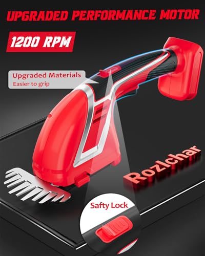 2-in-1 Hedge Trimmer Compatible for Milwaukee 18V, 7.9" & 4.7" Blades - color: Red