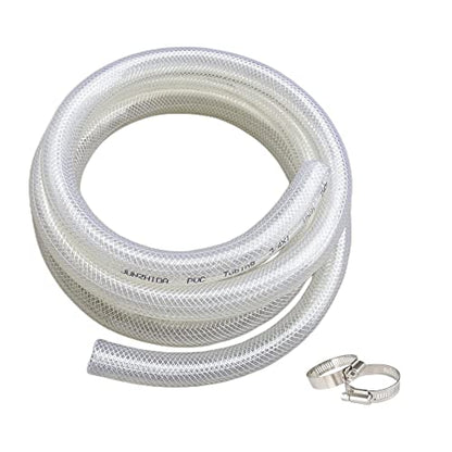 3/4" ID x 1" OD - 16.4 Ft High Pressure Braided Clear PVC Tubing Flexible Tube, Heavy Duty Reinforced PVC Hose Tubing, BPA Free and Non Toxic - size: 3/4" ID x 1" OD, style: 16.4 Ft