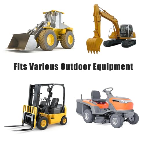 SecosAutoparts Universal Lawn Mower Tractor Seat Forklift Seat Digger Seat With Armrest Backrest Adjustable Waterproof