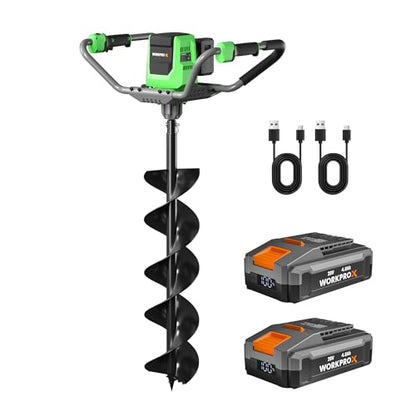 WORKPROX 40V Electric Auger Post Hole Digger, 8" Auger, 66.4 ft·lbs Torque