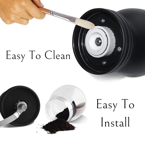 Mixpresso Manual Coffee Grinder, Ceramic Burr Hand Grinder with Glass Jars - style: Manual Grinder