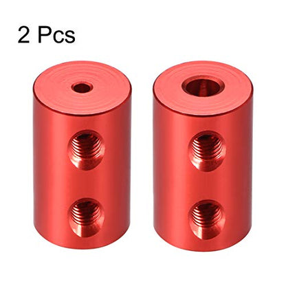 uxcell 2mm to 4mm Bore Rigid Coupling Set Screw L20XD12 Aluminum Alloy 2pcs - size: 2mm to 4mm
