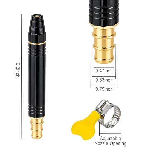 High Pressure Hose Nozzle Sprayer, Jet Nozzle Power Washer for Garden Hose - color: Pagoda Interface