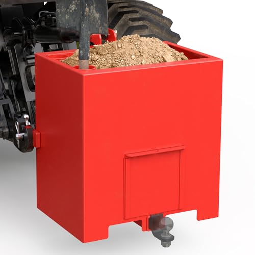YINTATECH 800lbs 3 Point Capacity Tractor Ballast for CAT1, Red - color: Updated Red