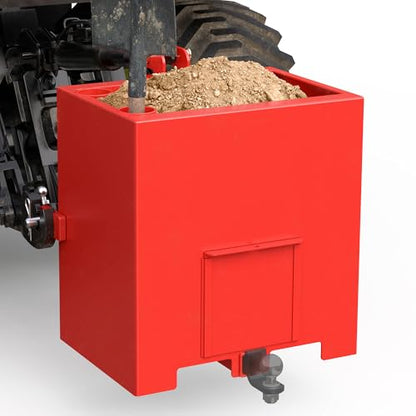 YINTATECH 800lbs 3 Point Capacity Tractor Ballast for CAT1, Red - color: Updated Red