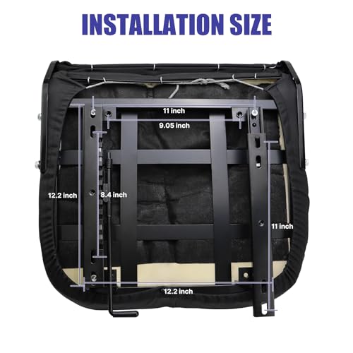 Universal Tractor Seat, Forklift Seat with Adjustable Back & Slide for Mower, Excavator, Skid Loader
