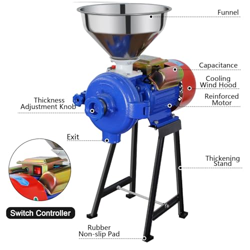 Electric Grain Mill Grinder Feed Grinder for Home & Industrial Use