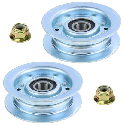 2 Pack GY22172 Idler Pulley for John Deere 42 48" Deck D140 L130 - color: JD4 2xGY22172