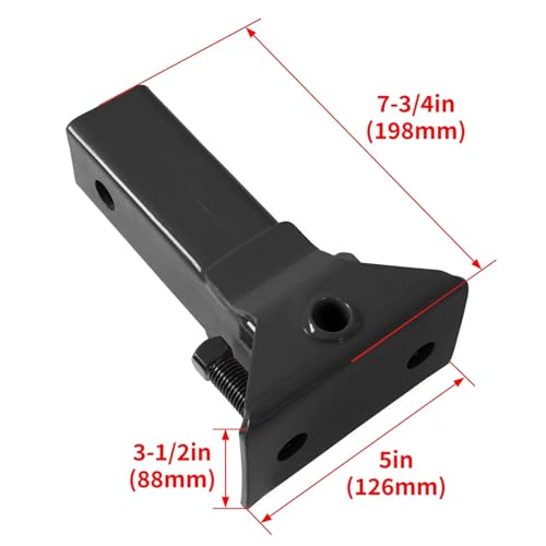 Steel Sleeve Hitch Adapter for 2" Receiver - 3 Point Quick Hitch Compatible with Sub-Compact Tractors