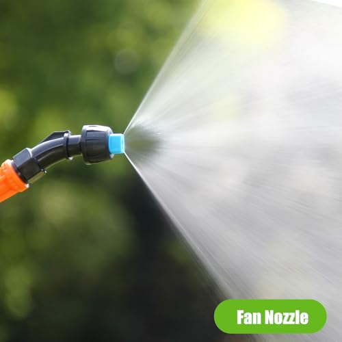 SideKing 14mm Sprayer Nozzle Tips for Battery Powered Sprayer, 5 Adjustable Replacement Nozzle Tips with Leak-Proof O-Rings, Agricultural Backpack Sprayer Accessories