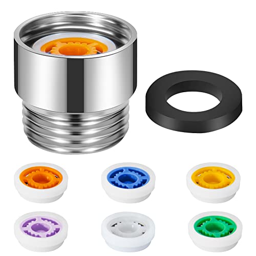 MAYYAYA 7-Pc Brass Shower Flow Saver Kit, 1/2G, 6 Color Options - color: Colours
