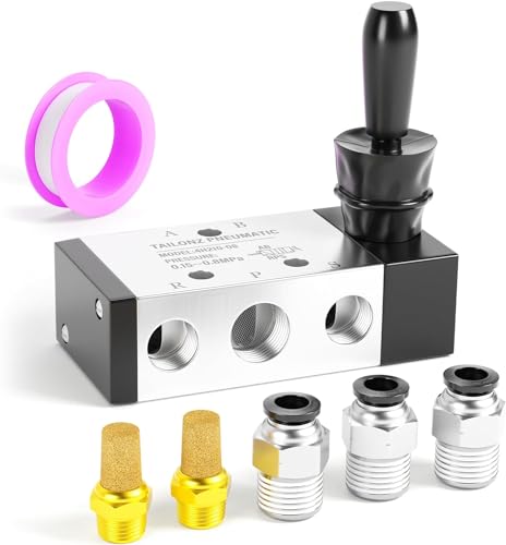 TAILONZ 1/4"NPT 5/2 4H210-08-TH Spring Reset Manual Valve - size: 1/4"NPT, style: 5 Way 2 Position Spring Return