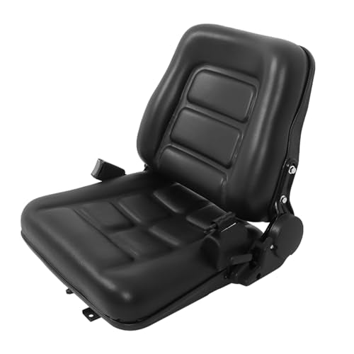 munirater Universal Fold Down Tractor Seat with Seatbelt and Slide