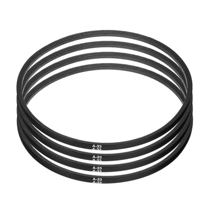 uxcell 4pcs A33 or 4L350 Classic Wrapped Rubber V-Belt, 33"(841mm) Inside Circumference, A Profile V Belt - size: A33