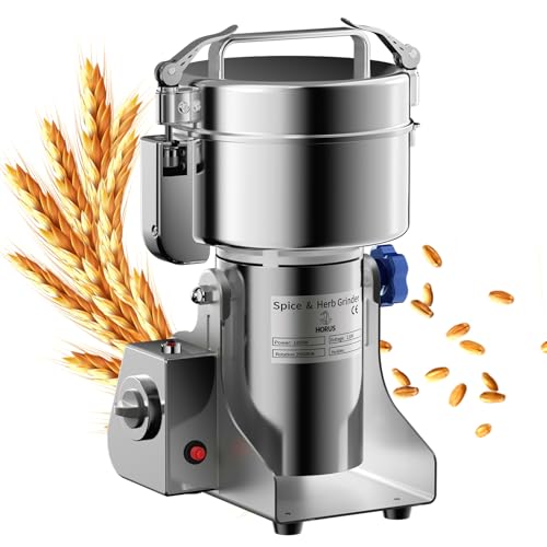 Electric Grain Mill 1000g Home Flour Mill for Wheat Rice Corn Herbs Spices - size: 1000g