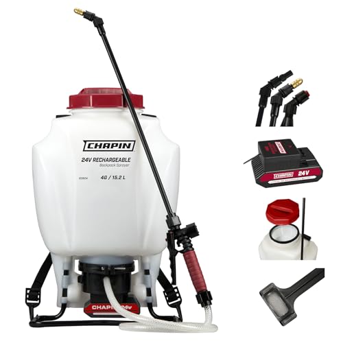 CHAPIN 63924 4-Gallon 24V Battery Backpack Sprayer, 2-Hour Runtime - size: 4 gal