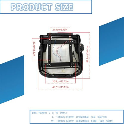 WFLNHB Universal Forklift Seat with Retractable Seat Belt Switch