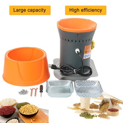 Grain Mill Corn Grinder, 1000W Electric Feed Ginder Mill 7L - size: 7L Round