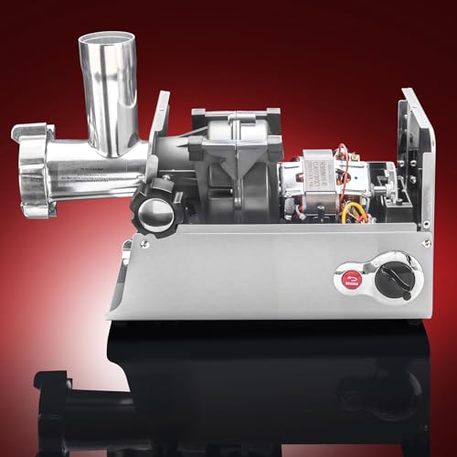 STX International Turboforce HD (Heavy Duty) 3500 Series 5-in-1 Stainless Steel Electric Meat Grinder | Sausage Stuffer | Kubbe Maker | 5 Grinding Plates | 3 Stainless Steel Blades & More Included - size: 5-In-1 - Size #12 No Pedal/Juicer