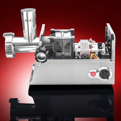 STX International Turboforce HD (Heavy Duty) 3500 Series 5-in-1 Stainless Steel Electric Meat Grinder | Sausage Stuffer | Kubbe Maker | 5 Grinding Plates | 3 Stainless Steel Blades & More Included - size: 5-In-1 - Size #12 No Pedal/Juicer