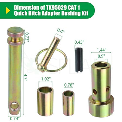 TK95029 Cat 1 Quick Hitch Adapter Bushing for 3 Point Hitch Tractor - color: 1 Pack