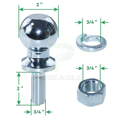 [Upgraded Universal Heavy Duty Zero Turn Mower Trailer Hitch - color: A2 Trailer Hitch with 2" Diameter
