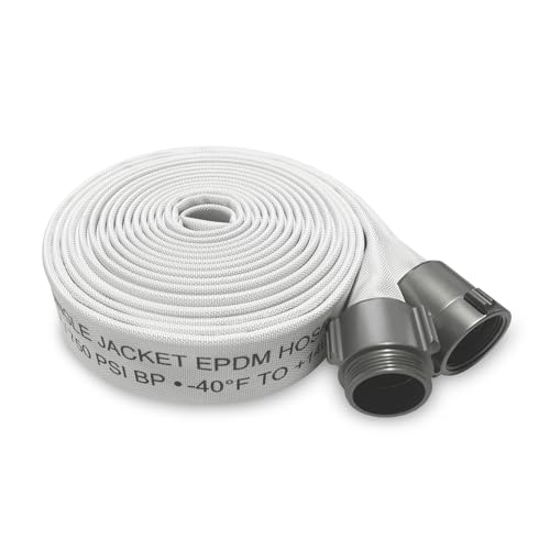 2" x 50 FT EPDM Rubber Single Jacket Fire Hose, NST/NH - size: 2" x 50 FT