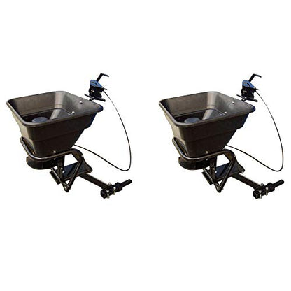 Field Tuff 12V ATV Hitch Mount Receiver 80 Pound Fertilizer Spreader (2 Pack)