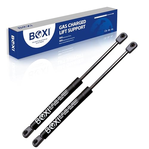 Qty(2) BOXI 4127 Universal Lift Supports Extended Length 13.00" Compressed Length 8.40" Force 65 LB 10mm Ball Socket Gas Struts Shocks for Tool Box Lid Boat Storage Lids Truck Topper Truck Cap
