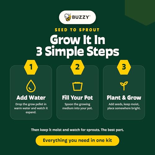 Buzzy Seeds Windowsill Herb Kit, Metal Planter, Basil Cilantro & Chives - color: Copper