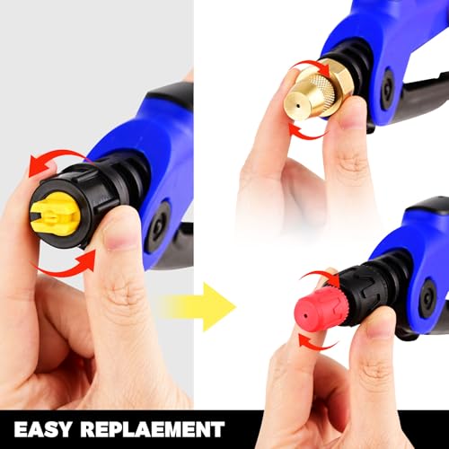 NEWISHTOOL High Pressure Sprayer Hose Nozzle, Air Hose Water Spray Nozzles