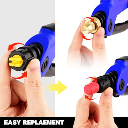 NEWISHTOOL High Pressure Sprayer Hose Nozzle, Air Hose Water Spray Nozzles