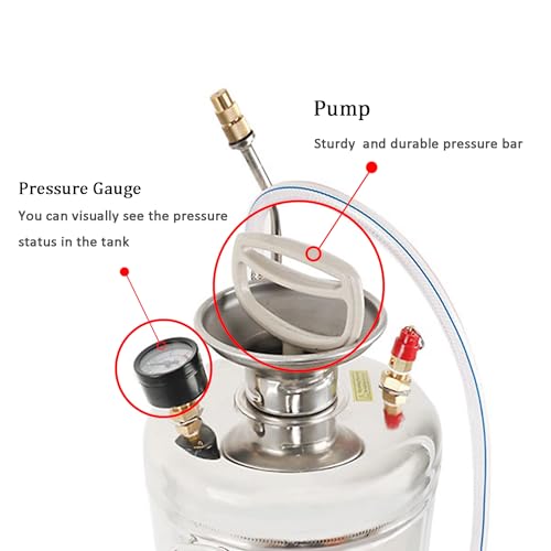 Heavy Duty Stainless Steel Sprayer, 3.5 Gallon Pump Sprayer, 14L Stainless Hand Pump Sprayer for Lawn, Garden Watering, Floor Cleaning (20 Wand & 3FT, Silver) - size: 3.5 Gallon