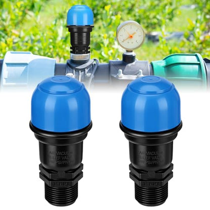 Threlaco 2 Pack 1 Inches Air Release Valve Air and Vacuum Release - size: 1 Inches