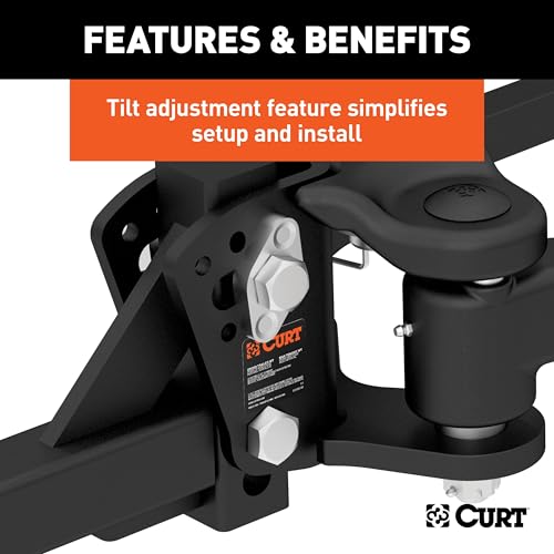 CURT 17500 TruTrack 4P Weight Distribution Hitch with Sway Control, 10K - size: 8k to 10k, style: 4 Point (Active)