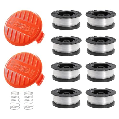 AF100 String Trimmer Replacement Spool 0.065" String Trimmer Line for Black+Decker AF-100 AF-100-3ZP AF-100-BKP AF-100-2 Weed Eater Spool Replacement Spool 30ft (8Spools+2Caps) - size: Spool-BK6582